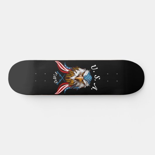 USA Patriotic Eagle FAFO Skateboard (Horizontaal)