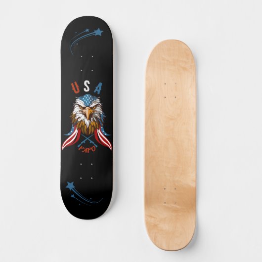 USA Patriotic Eagle FAFO Skateboard (Voorkant)
