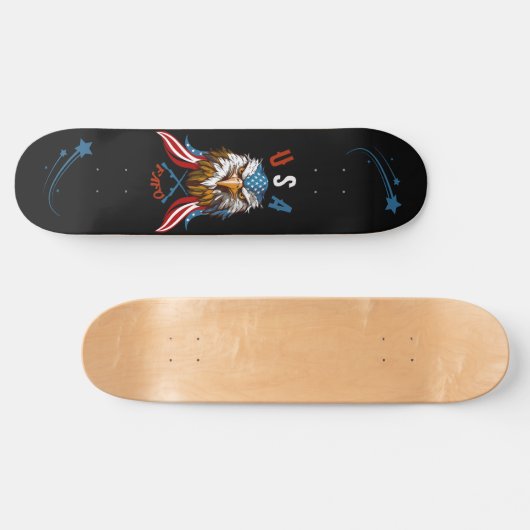 USA Patriotic Eagle FAFO Skateboard (Horizontaal)