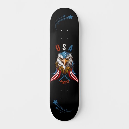 USA Patriotic Eagle FAFO Skateboard (Voorkant)