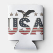 USA Patriotic Eagle + Sterren Vlag Ontwerp voor Pr Blikjeskoeler (Achterkant)