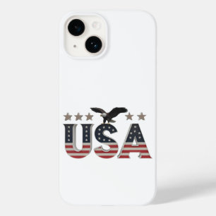 USA Patriotic Eagle + Sterren Vlag Ontwerp voor Pr Case-Mate iPhone 14 Hoesje
