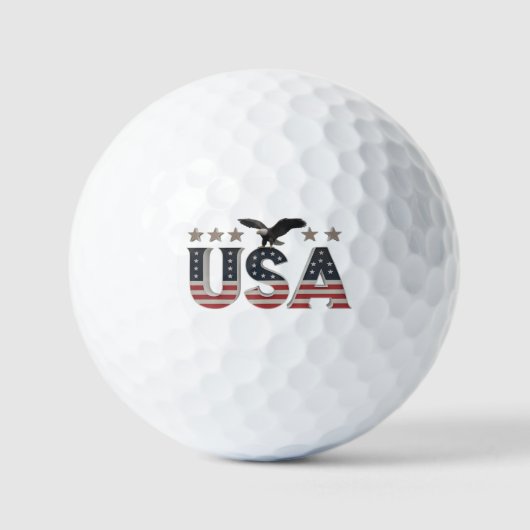 USA Patriotic Eagle + Sterren Vlag Ontwerp voor Pr Golfballen (Voorkant)
