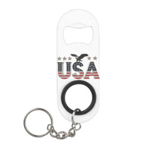 USA Patriotic Eagle + Sterren Vlag Ontwerp voor Pr Mini Flessenopener