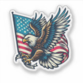 USA Patriotic Eagle Sticker (Voorkant)