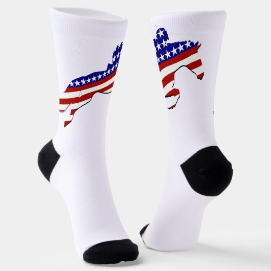 USA Patriotic Equestrian Sokken (Gebogen)