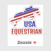 USA Patriotic Equestrian  Sticker (Vel)
