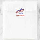 USA Patriotic Equestrian Vierkante Sticker (Tas)