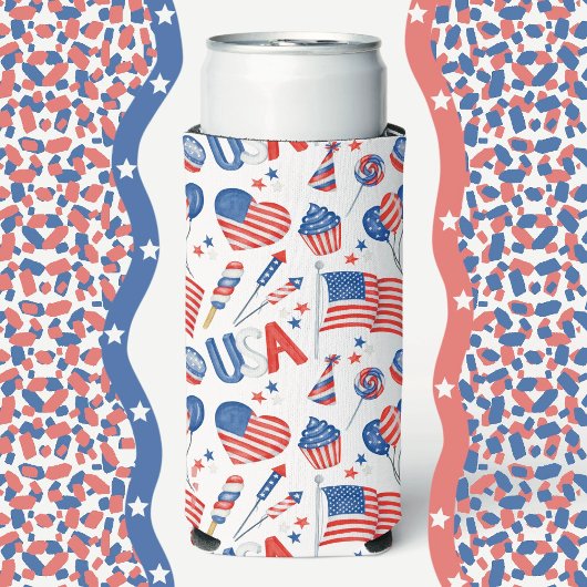 USA Patriotic Flag Cooler