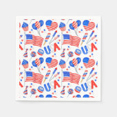 USA Patriotic Flag Paper Napkin Servet (Voorkant)