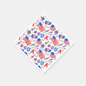 USA Patriotic Flag Paper Napkin Servet (Hoek)