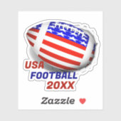 USA Patriotic Football Sports Sticker (Vel)