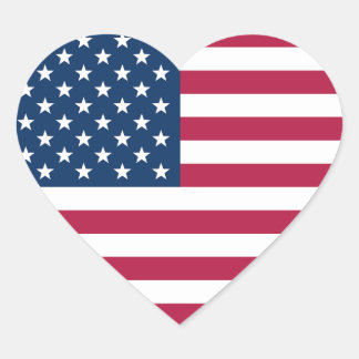 USA Patriotic Hart Sticker