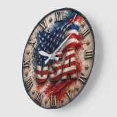 USA Patriotic Independence Day Decor Grote Klok (Hoek)