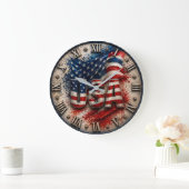 USA Patriotic Independence Day Decor Grote Klok (Huis)