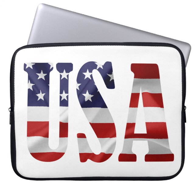USA Patriotic Laptop Sleeve (Voorkant)