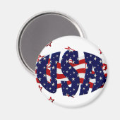 USA-Patriotic Magneet (Voorkant / Achterkant)