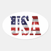 USA Patriotic Ovale Sticker (Voorkant)