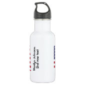 USA Patriotic Personalized 18oz. Waterfles (Achterkant)