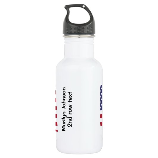 USA Patriotic Personalized 18oz. Waterfles (Achterkant)