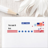 USA Patriotic Postcrossover Briefkaart ID Labels (Insitu)