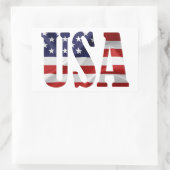 USA Patriotic Rechthoekige Sticker (Tas)