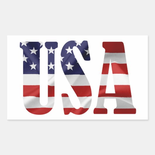 USA Patriotic Rechthoekige Sticker (Voorkant)