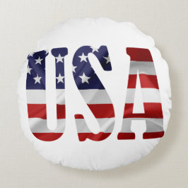 USA Patriotic Rond Kussen
