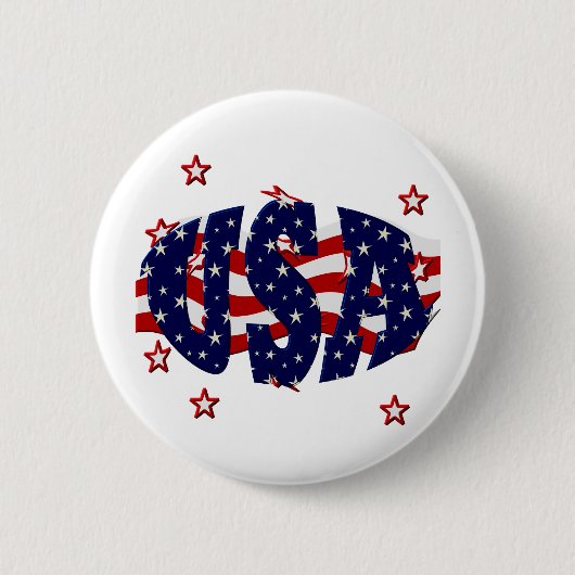 USA-Patriotic Ronde Button 5,7 Cm (Voorkant)