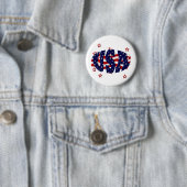 USA-Patriotic Ronde Button 5,7 Cm (In situ)