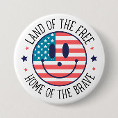 USA Patriotic Ronde Button 7,6 Cm (Voorkant)