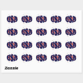 USA-Patriotic Ronde Sticker (Vel)