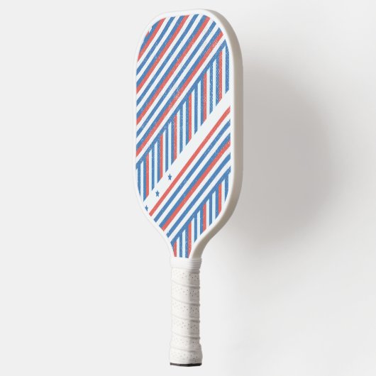 USA Patriotic Stars & Stripes Rood Wit & Blauw Pickleball Paddle (Links)