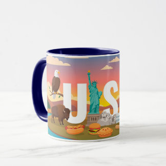 USA Patriotic Travel Coffee Mug Mok