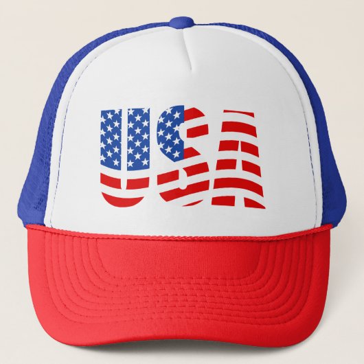 USA Patriotic Trucker Hat Trucker Pet (Voorkant)