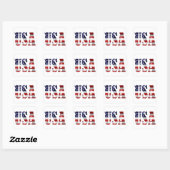 USA Patriotic Vierkante Sticker (Vel)