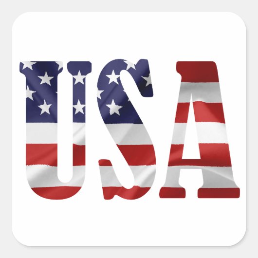 USA Patriotic Vierkante Sticker (Voorkant)