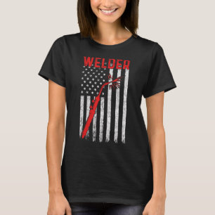 Usa Patriotic Welder Welder Welding Graphic Cool F T-shirt
