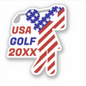 USA Patriotic WOMEN'S GOLF Sticker (Voorkant)