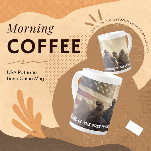 USA Patriotische Bone China Mok