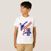 USA Patriotische Vechtkunsten TAEKWONDO T-shirt (Voorkant volledig)