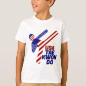 USA Patriotische Vechtkunsten TAEKWONDO T-shirt (Voorkant)