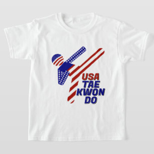 USA Patriotische Vechtkunsten TAEKWONDO T-shirt