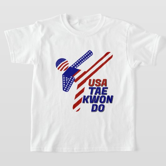 USA Patriotische Vechtkunsten TAEKWONDO T-shirt (Laagn)