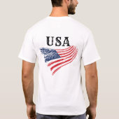 USA Patriottisch Amerikaans Vlag Ontwerp T-shirt (Achterkant)