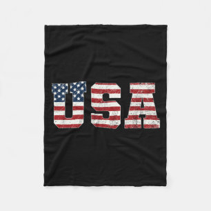 Usa Patriottisch Amerikaanse Vlag T-shirt Mannen V Fleece Deken