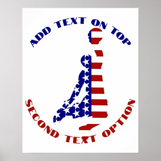 USA Patriottisch BASKETBAL Poster (Voorkant)