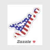 USA Patriottisch BASKETBAL Sticker (Vel)