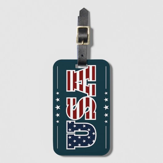 USA, patriottisch design, Bagagelabel (Voorkant (verticaal))