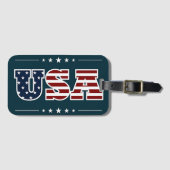 USA, patriottisch design, Bagagelabel (Voorkant (horizontaal))